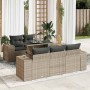 Set de muebles de jardín 6 pzas y cojines ratán sintético gris von , Gartensets - Ref: Foro24-3326731, Preis: 569,45 €, Rabat...