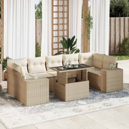 Set de sofás de jardín y cojines 8 piezas ratán sintético beige von , Gartensets - Ref: Foro24-3326759, Preis: 674,60 €, Raba...