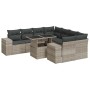 Set muebles jardín 9 pzas y cojines ratán sintético gris claro | Foro24|Onlineshop| Casa, Jardín y Más Foro24.es