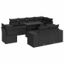 Set de sofás de jardín con cojines 9 pzas ratán sintético negro by , Garden sets - Ref: Foro24-3326816, Price: 779,85 €, Disc...