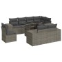 Set de sofás de jardín con cojines 9 pzas ratán sintético gris by , Garden sets - Ref: Foro24-3326821, Price: 732,03 €, Disco...