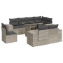 Set muebles jardín 9 pzas y cojines ratán sintético gris claro | Foro24|Onlineshop| Casa, Jardín y Más Foro24.es