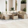 Set de sofás de jardín con cojines 9 pzas ratán sintético beige von , Gartensets - Ref: Foro24-3326849, Preis: 766,45 €, Raba...