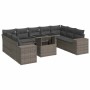 Set de sofás de jardín y cojines 10 pzas ratán sintético gris | Foro24|Onlineshop| Casa, Jardín y Más Foro24.es