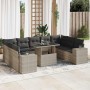 Set sofás jardín 10 pzas con cojines ratán sintético gris claro | Foro24|Onlineshop| Casa, Jardín y Más Foro24.es