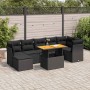 Set de sofás de jardín y cojines 8 piezas ratán sintético negro by , Garden sets - Ref: Foro24-3326953, Price: 562,48 €, Disc...