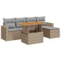 Juego de sofás jardín con cojines 6 pzas ratán sintético beige by , Garden sets - Ref: Foro24-3327027, Price: 484,57 €, Disco...