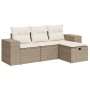 Juego de sofás jardín con cojines 4 pzas ratán sintético beige by , Garden sets - Ref: Foro24-3325654, Price: 370,67 €, Disco...