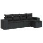 Set de muebles de jardín 5 pzas y cojines ratán sintético negro | Foro24|Onlineshop| Casa, Jardín y Más Foro24.es