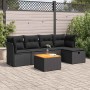 Set de sofás de jardín 6 piezas y cojines ratán sintético negro by , Garden sets - Ref: Foro24-3325751, Price: 382,07 €, Disc...