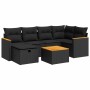 Set de sofás de jardín 7 pzas con cojines ratán sintético negro | Foro24|Onlineshop| Casa, Jardín y Más Foro24.es