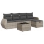 Set de sofás de jardín 6 pzas y cojines ratán sintético gris de , Conjuntos de jardín - Ref: Foro24-3325578, Precio: 439,87 €...