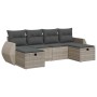 Set de sofás de jardín 6 pzas y cojines ratán sintético gris von , Gartensets - Ref: Foro24-3325628, Preis: 441,93 €, Rabatt: %