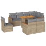 Set sofás jardín y cojines 9 pzas ratán sintético acacia beige | Foro24|Onlineshop| Casa, Jardín y Más Foro24.es