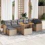 Set sofás jardín y cojines 8 pzas ratán sintético acacia beige | Foro24|Onlineshop| Casa, Jardín y Más Foro24.es