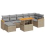 Set sofás jardín y cojines 8 pzas ratán sintético acacia beige | Foro24|Onlineshop| Casa, Jardín y Más Foro24.es