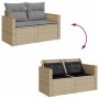 Set sofás jardín y cojines 8 pzas ratán sintético acacia beige | Foro24|Onlineshop| Casa, Jardín y Más Foro24.es