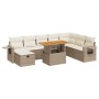 Set sofás jardín y cojines 9 pzas ratán sintético acacia beige | Foro24|Onlineshop| Casa, Jardín y Más Foro24.es