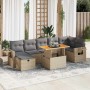 Set sofás jardín y cojines 5 pzas ratán sintético acacia beige | Foro24|Onlineshop| Casa, Jardín y Más Foro24.es