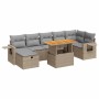 Set sofás jardín y cojines 5 pzas ratán sintético acacia beige | Foro24|Onlineshop| Casa, Jardín y Más Foro24.es