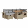 Set sofás jardín y cojines 8 pzas ratán sintético acacia beige | Foro24|Onlineshop| Casa, Jardín y Más Foro24.es