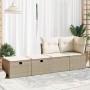 Set sofás jardín y cojines 2 pzas ratán sintético acacia beige | Foro24|Onlineshop| Casa, Jardín y Más Foro24.es