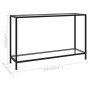 Transparent tempered glass console table 120x35x75 cm by vidaXL, Side tables - Ref: Foro24-322839, Price: 73,02 €, Discount: %