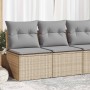 Set sofás jardín y cojines 4 pzas ratán sintético acacia beige | Foro24|Onlineshop| Casa, Jardín y Más Foro24.es