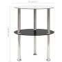 Side table 2 levels black transparent tempered glass 38cm by vidaXL, Side tables - Ref: Foro24-322788, Price: 31,82 €, Discou...