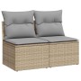 Set sofás jardín y cojines 4 pzas ratán sintético acacia beige | Foro24|Onlineshop| Casa, Jardín y Más Foro24.es