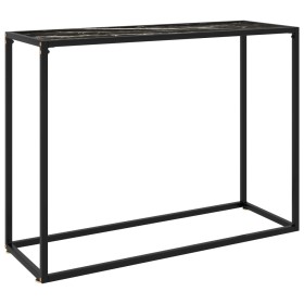 Schwarzer Konsolentisch aus gehärtetem Glas, 100 x 35 x 75 cm von vidaXL, Seitentische - Ref: Foro24-322814, Preis: 58,89 €, ...