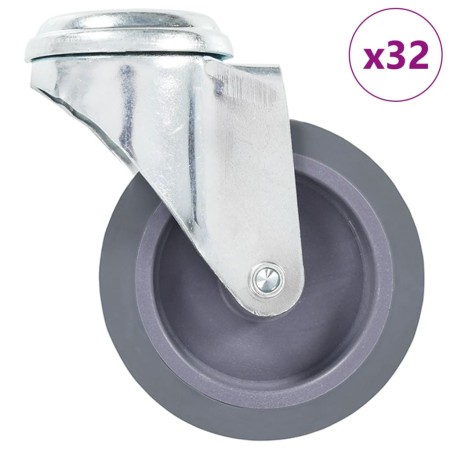 Ruedas giratorias con agujero pasador 32 unidades 75 mm | Foro24|Onlineshop| Casa, Jardín y Más Foro24.es