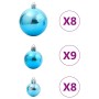 Bolas de Navidad 100 unidades turquesa Ø3/4/6 cm by , Festive decorations - Ref: Foro24-4100010, Price: 23,79 €, Discount: %