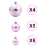 Bolas de Navidad 98 unidades rosa Ø3/4/6 cm de , Adornos festivos - Ref: Foro24-4100012, Precio: 24,42 €, Descuento: %