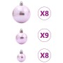 Bolas de Navidad 98 unidades rosa Ø3/4/6 cm de , Adornos festivos - Ref: Foro24-4100012, Precio: 24,42 €, Descuento: %