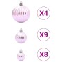 Bolas de Navidad 98 unidades rosa Ø3/4/6 cm de , Adornos festivos - Ref: Foro24-4100012, Precio: 24,42 €, Descuento: %