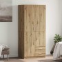 Armario de madera de ingeniería roble artesanal 80x52x180 cm de , Armarios roperos - Ref: Foro24-855887, Precio: 221,83 €, De...