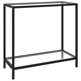 Mesa de consola transparente vidrio templado 80x35x75 cm de vidaXL, Mesas auxiliares - Ref: Foro24-322831, Precio: 61,99 €, D...