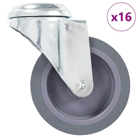 Ruedas giratorias con agujero pasador 16 unidades 75 mm | Foro24|Onlineshop| Casa, Jardín y Más Foro24.es