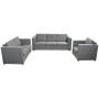 Conjunto de sofás 3 unidades tela gris claro de , Sofás - Ref: Foro24-274213, Precio: 975,54 €, Descuento: %