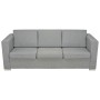 Conjunto de sofás 3 unidades tela gris claro de , Sofás - Ref: Foro24-274213, Precio: 975,54 €, Descuento: %