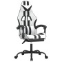 Silla gaming giratoria reposapiés cuero sintético blanco negro von , Gaming-Stühle - Ref: Foro24-349541, Preis: 128,11 €, Rab...