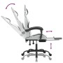 Silla gaming giratoria reposapiés cuero sintético blanco negro von , Gaming-Stühle - Ref: Foro24-349541, Preis: 128,11 €, Rab...