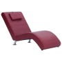 Diván con almohada de cuero sintético color vino tinto de , Divanes - Ref: Foro24-281280, Precio: 203,69 €, Descuento: %