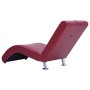 Diván con almohada de cuero sintético color vino tinto de , Divanes - Ref: Foro24-281280, Precio: 203,69 €, Descuento: %