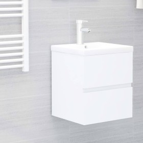 Mueble con lavabo madera de ingeniería blanco de , Tocadores de baño - Ref: Foro24-3071531, Precio: 126,42 €, Descuento: %