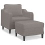 Sillón con taburete tela gris taupe 60 cm von , Sofas - Ref: Foro24-3201134, Preis: 216,42 €, Rabatt: %