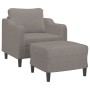 Sillón con taburete tela gris taupe 60 cm de , Sofás - Ref: Foro24-3201134, Precio: 216,42 €, Descuento: %