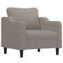 Sillón con taburete tela gris taupe 60 cm de , Sofás - Ref: Foro24-3201134, Precio: 216,42 €, Descuento: %