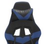 Silla gaming con reposapiés cuero sintético negro azul de , Sillones para videojuegos - Ref: Foro24-3143854, Precio: 126,93 €...